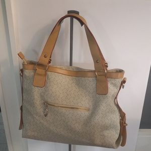 🌺🍀Nice beige  tote🍀🌺💐